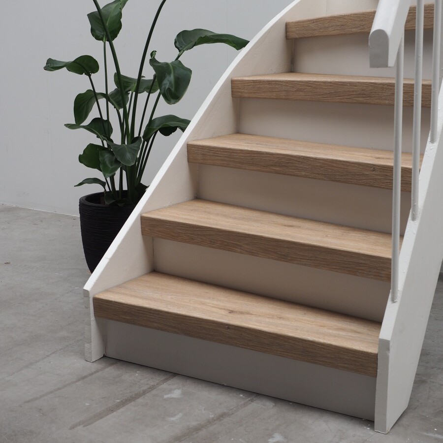 Complete vinyl laminaat traprenovatieset naturel eiken