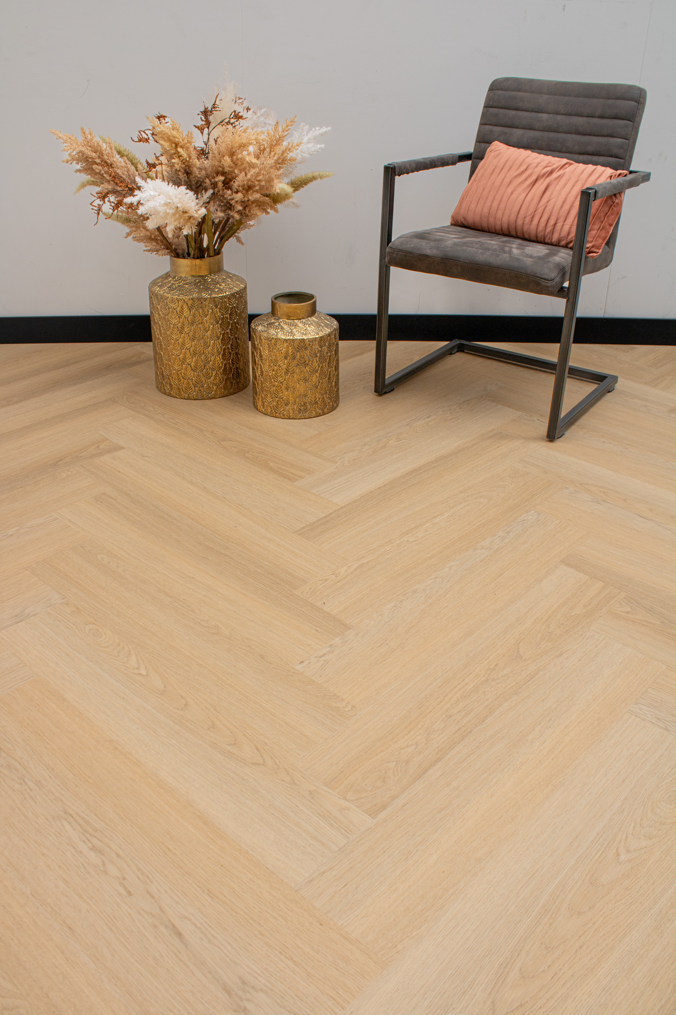 Honingbruin klik vinyl laminaat visgraatvloer Honingbruin klik vinyl laminaat visgraatvloer