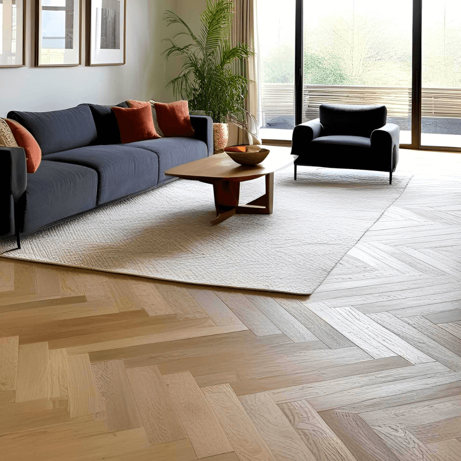 Eiken houten vloer warm beige